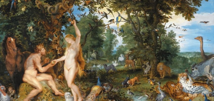 Upadek Adama i Ewy, Jan Breughel, Peter Paul Rubens (1615). Źródło: Domena publiczna, Wikimedia Commons